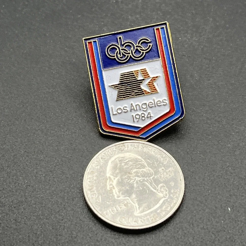 Vintage 1984 Los Angeles Olympics ABC News Sponsor Lapel Hat Pin‎